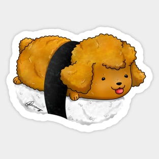 Poodle Nigiri Sticker